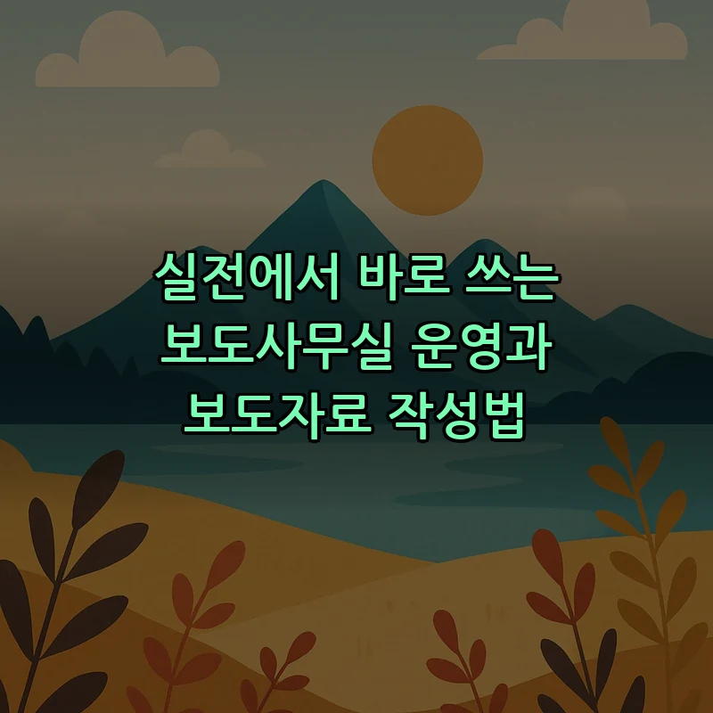 실전에서 바로 쓰는 보도사무실 운영과 보도자료 작성법 커버 이미지