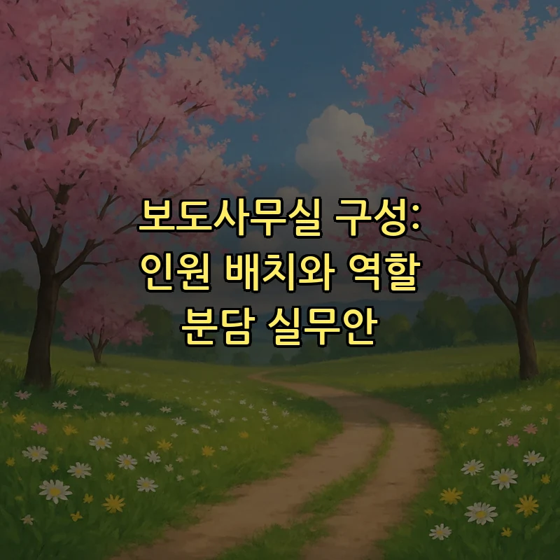 보도사무실 구성: 인원 배치와 역할 분담 실무안