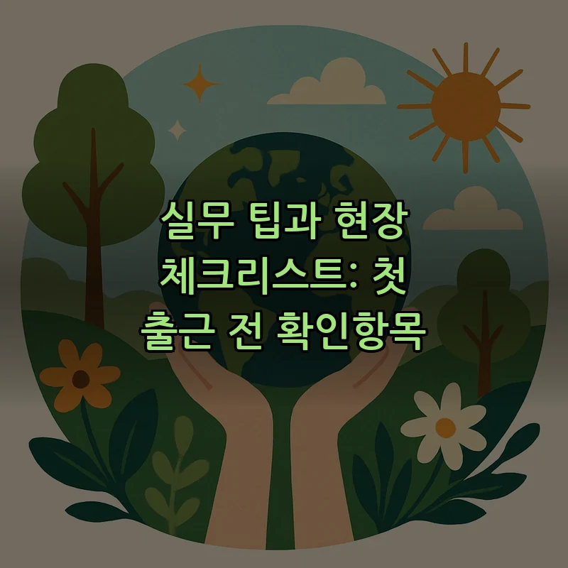 실무 팁과 현장 체크리스트: 첫 출근 전 확인항목