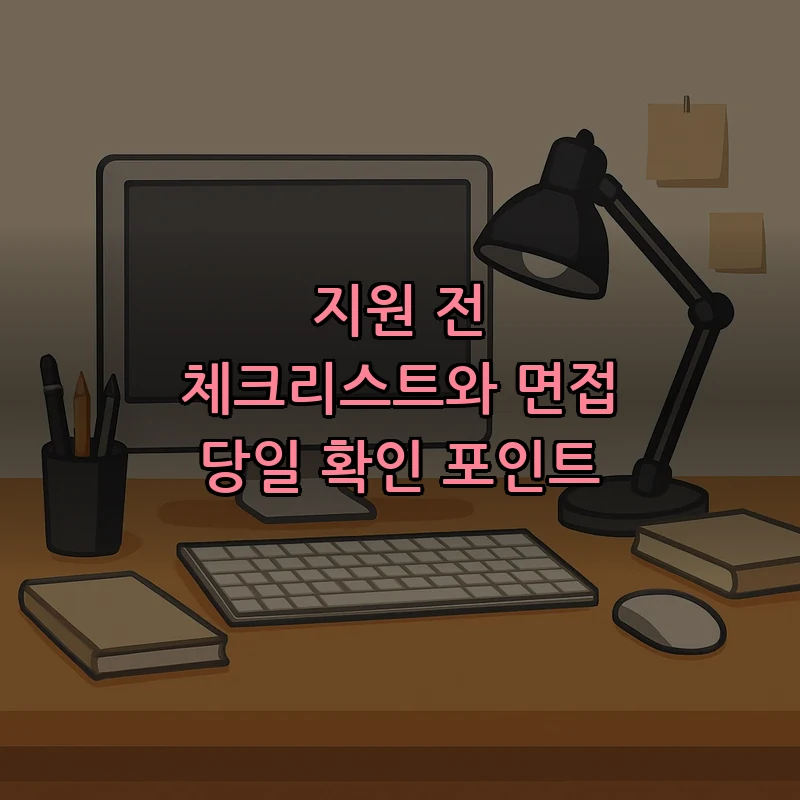 지원 전 체크리스트와 면접 당일 확인 포인트