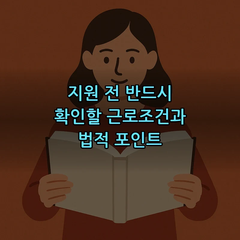 지원 전 반드시 확인할 근로조건과 법적 포인트