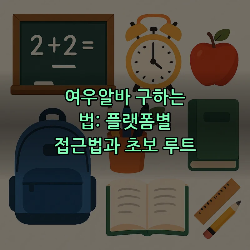 여우알바 구하는 법: 플랫폼별 접근법과 초보 루트