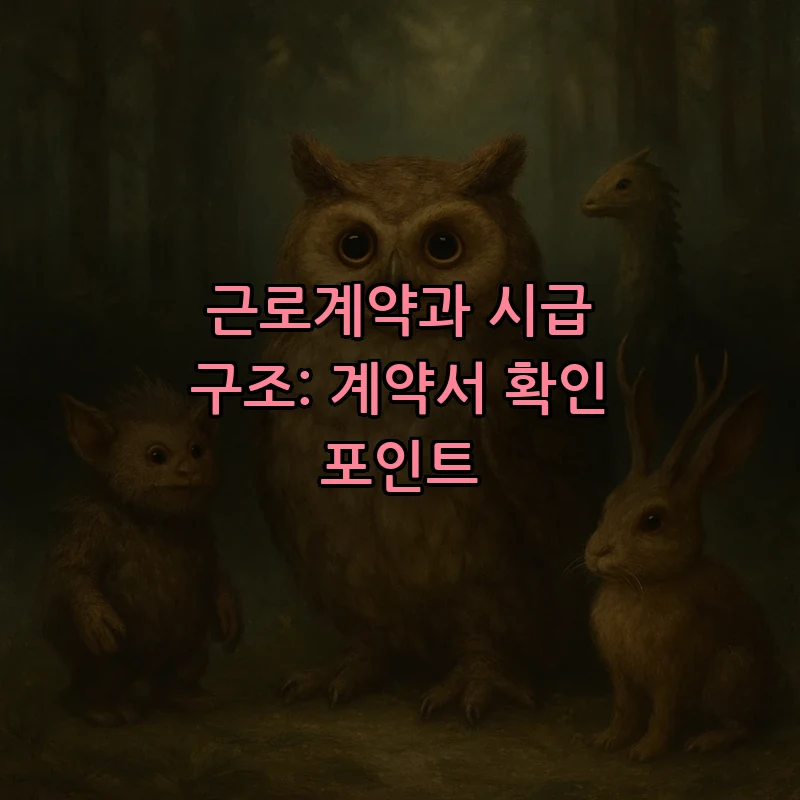 근로계약과 시급 구조: 계약서 확인 포인트