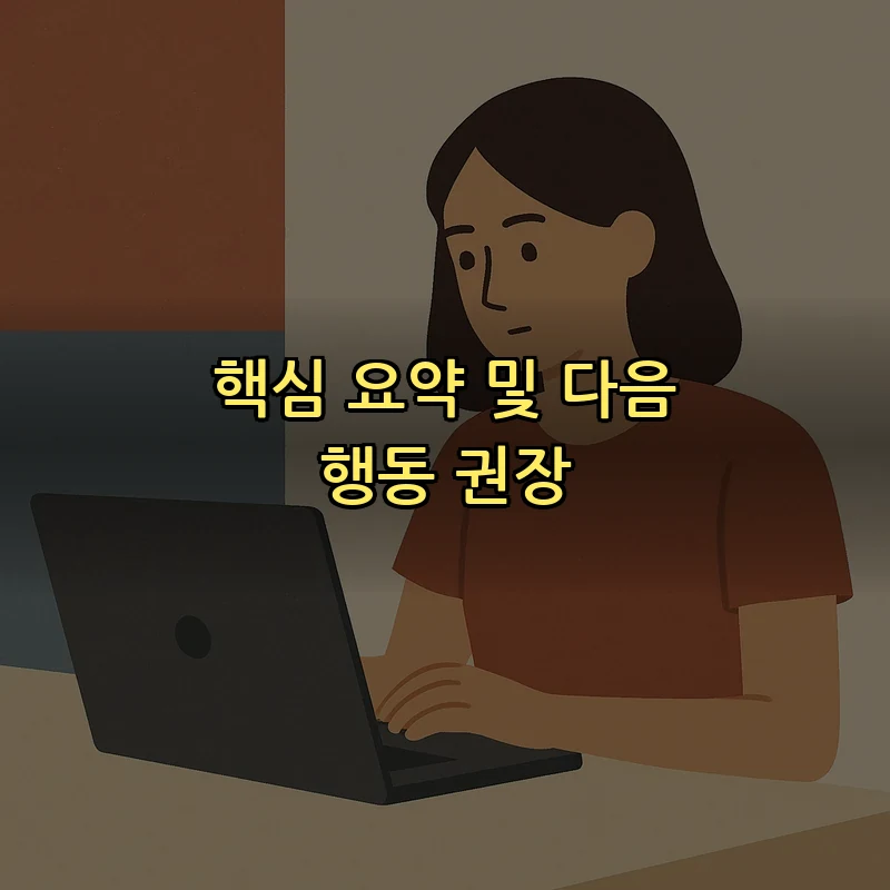 핵심 요약 및 다음 행동 권장