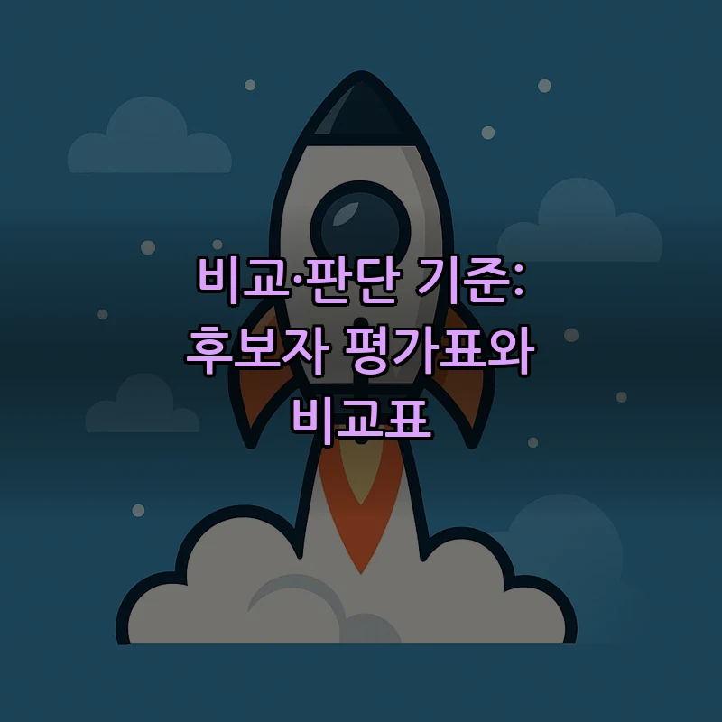 비교·판단 기준: 후보자 평가표와 비교표
