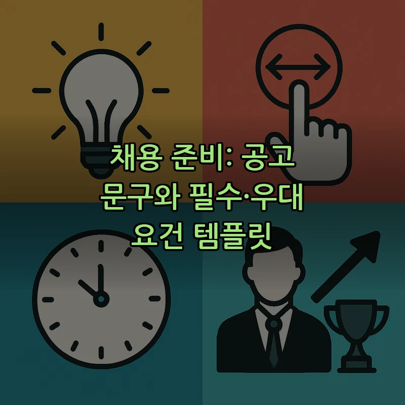 채용 준비: 공고 문구와 필수·우대 요건 템플릿