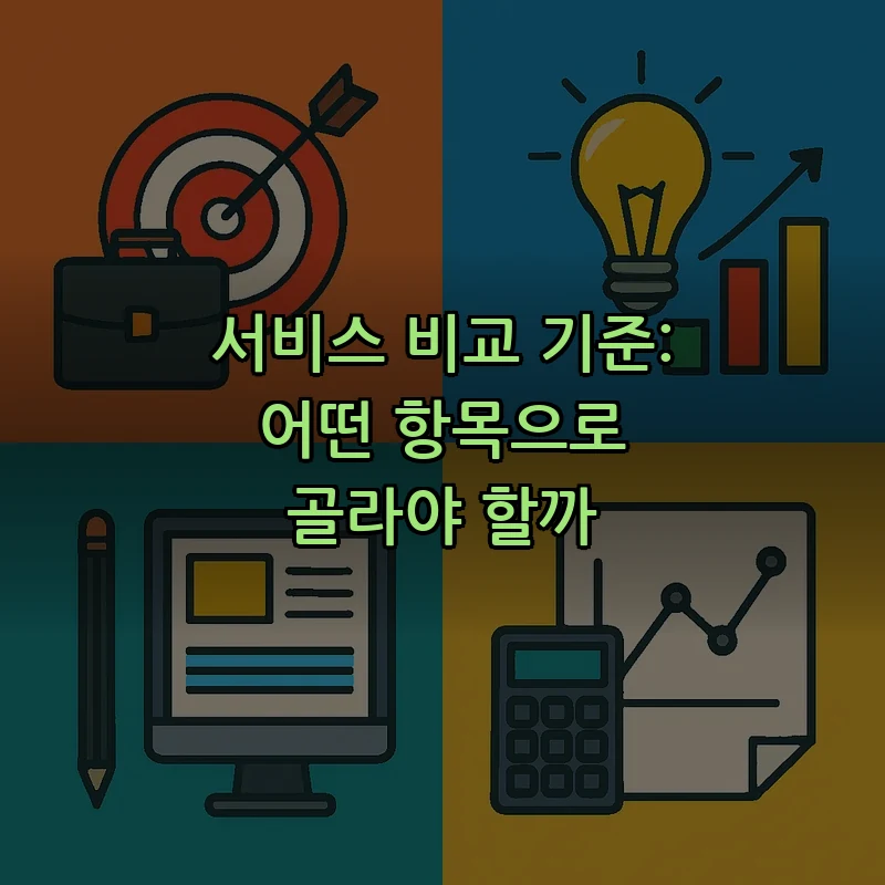 서비스 비교 기준: 어떤 항목으로 골라야 할까