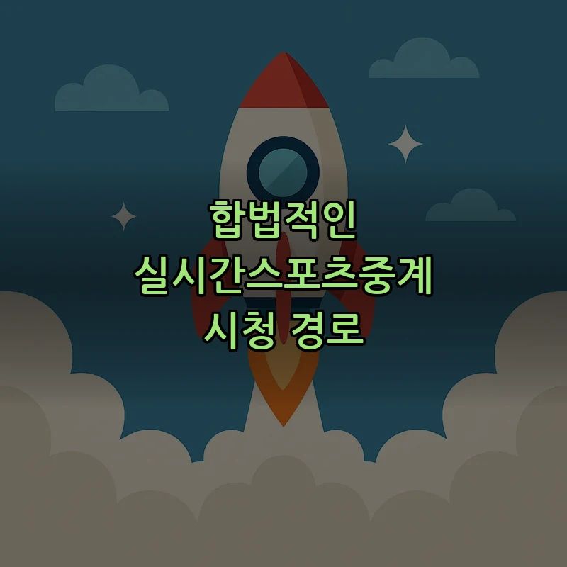 합법적인 실시간스포츠중계 시청 경로