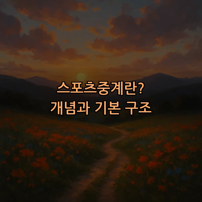 스포츠중계란? 개념과 기본 구조