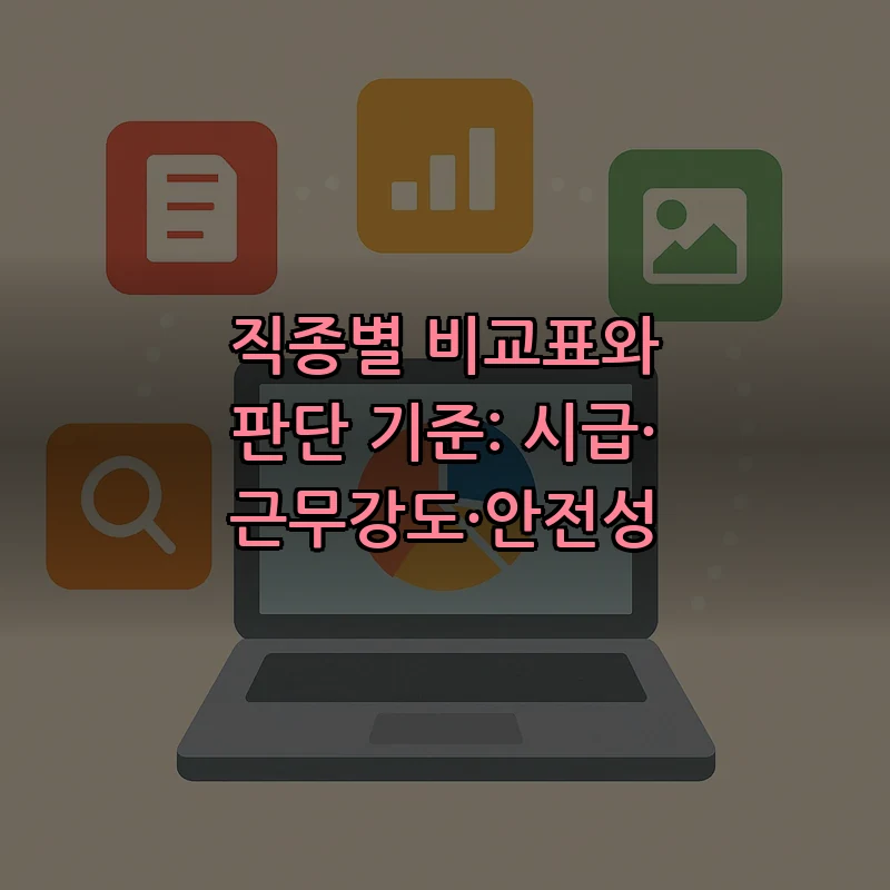 직종별 비교표와 판단 기준: 시급·근무강도·안전성