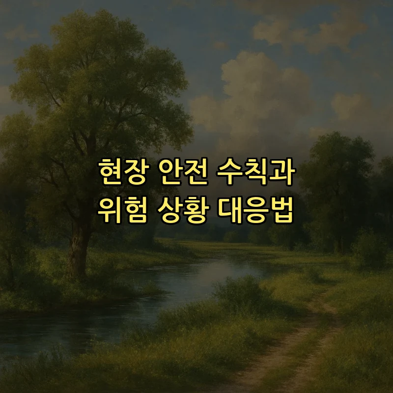 현장 안전 수칙과 위험 상황 대응법