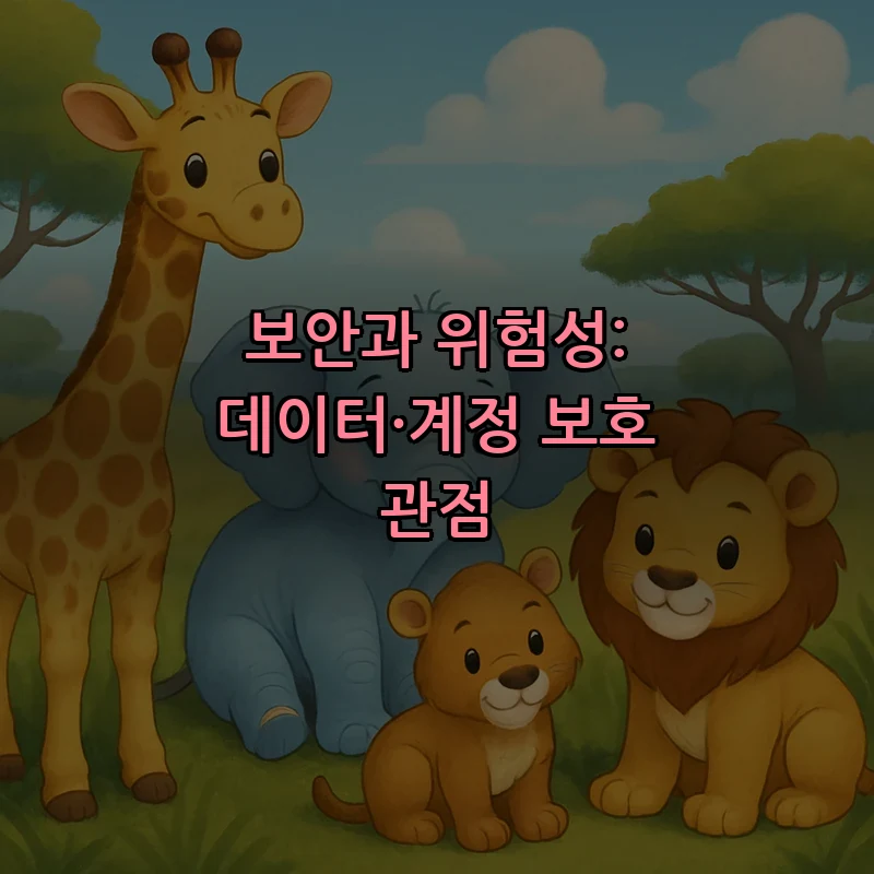 보안과 위험성: 데이터·계정 보호 관점