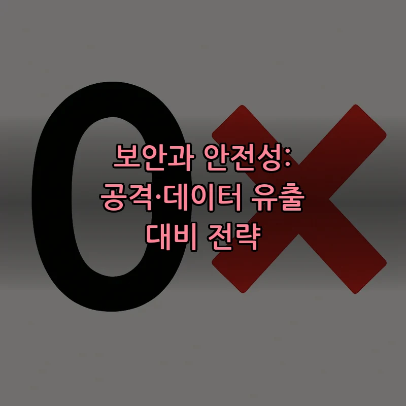 보안과 안전성: 공격·데이터 유출 대비 전략
