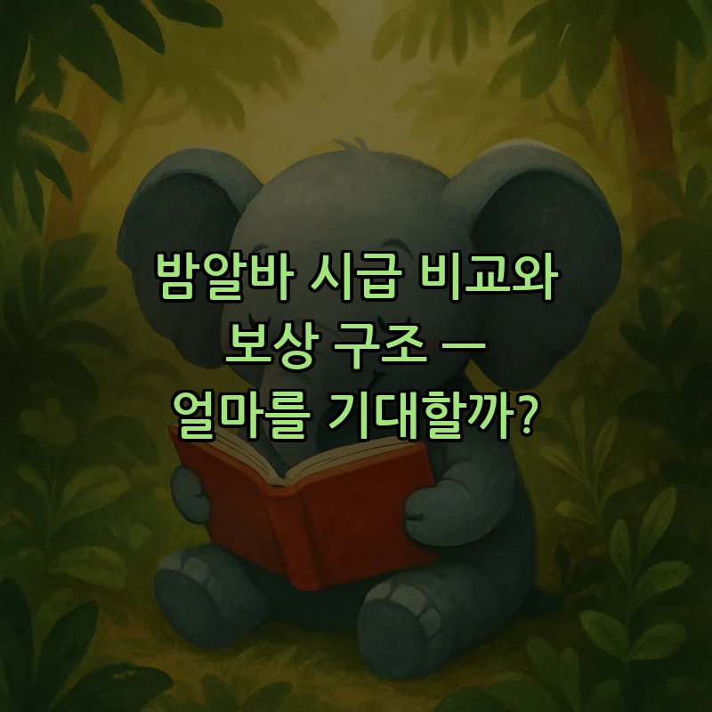 밤알바 시급 비교와 보상 구조 — 얼마를 기대할까?
