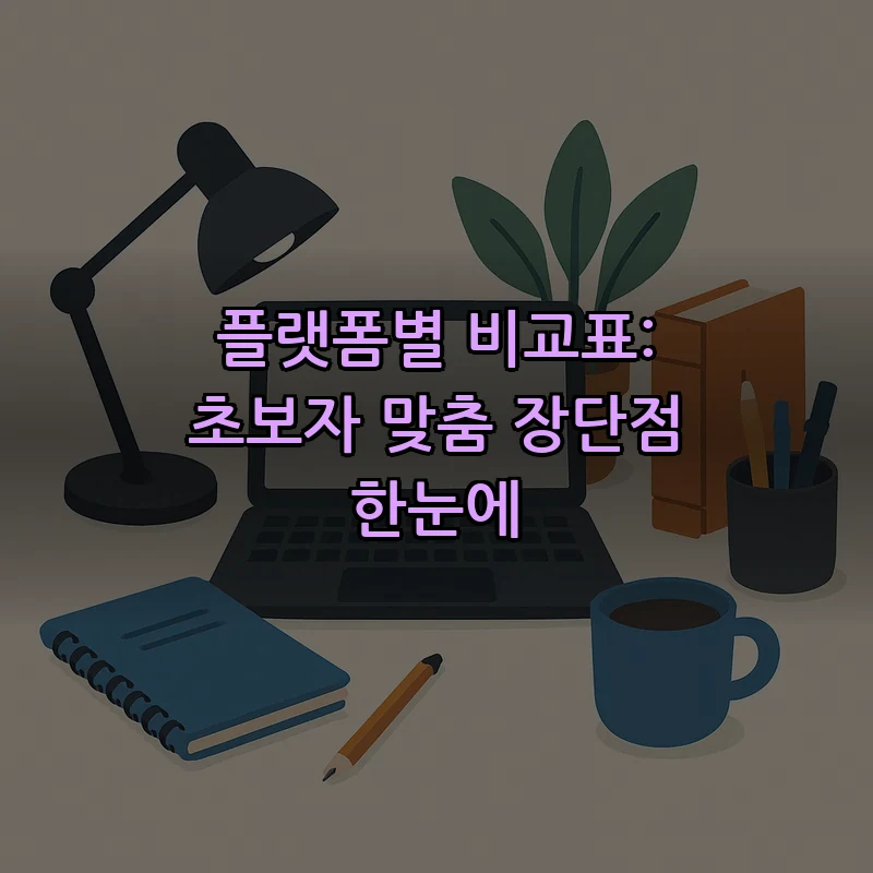 플랫폼별 비교표: 초보자 맞춤 장단점 한눈에