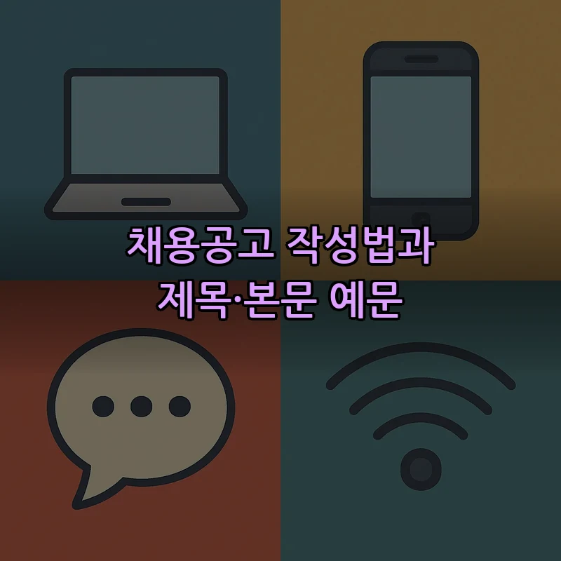 채용공고 작성법과 제목·본문 예문