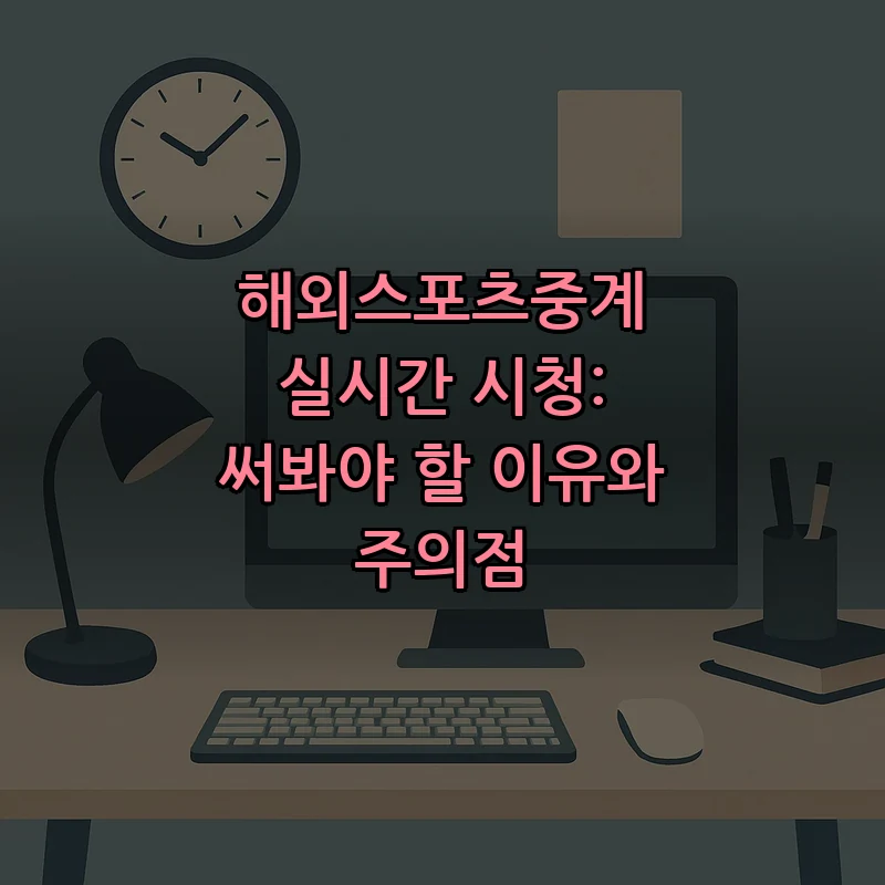 해외스포츠중계, 안전하게 시청하는 방법과 주의점