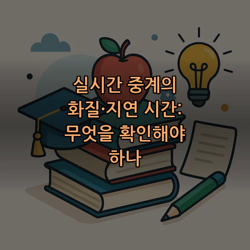 실시간 중계의 화질·지연 시간: 무엇을 확인해야 하나