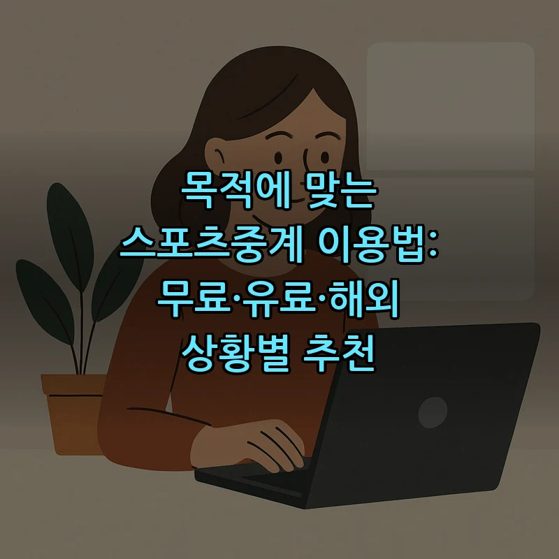 목적에 맞는 스포츠중계 이용법: 무료·유료 비교