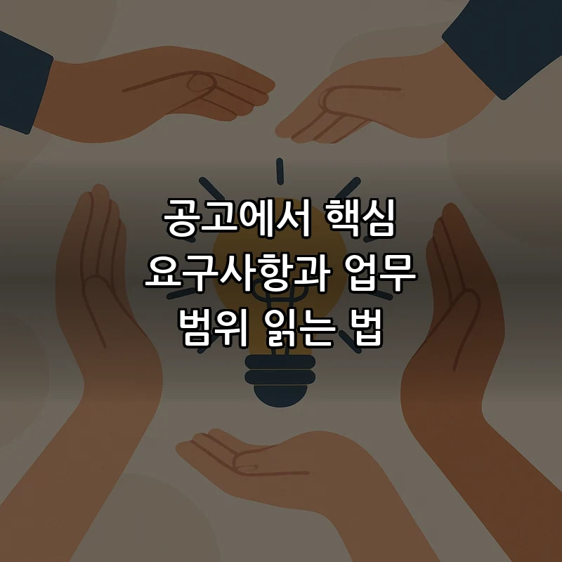 공고에서 핵심 요구사항과 업무 범위 읽는 법